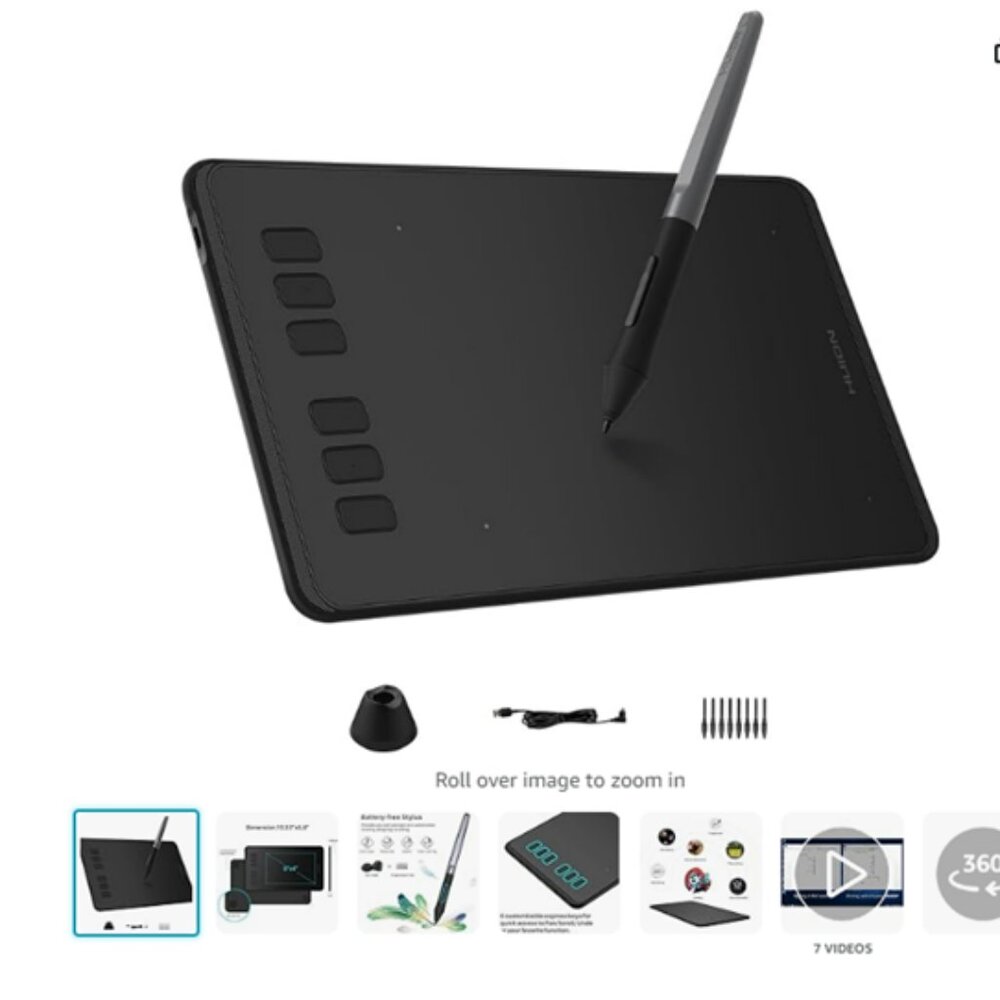 HUION Inspiroy H640P Drawing Tablet, 6x4 inch Art Tablet